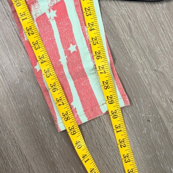 NWT Love Culture Mint Red Star Stripe Print Skinny Jeans Size 9 Junior USA - Picture 12 of 12